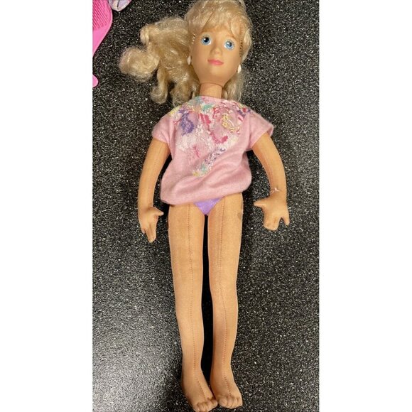 Vintage Mattel 1986 Hot Looks 18" Fashion Doll Blonde outfits wedding dress comb - Picture 2 of 16